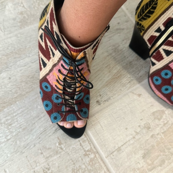 Burberry Multicolor Lace-Up Boots - Picture 4 of 8